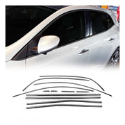 Garniture de Fenêtre pour Renault Megane HB 2016-2020 Acier Inox Foncé 12Pcs