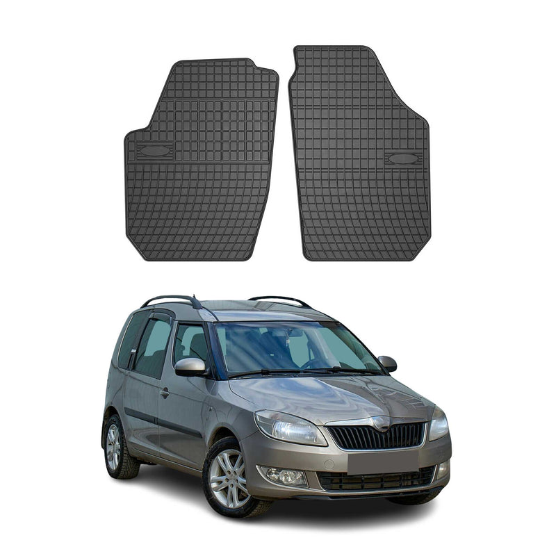 Tapis de Sol pour Skoda Roomster 2006-2015 Caoutchouc Noir