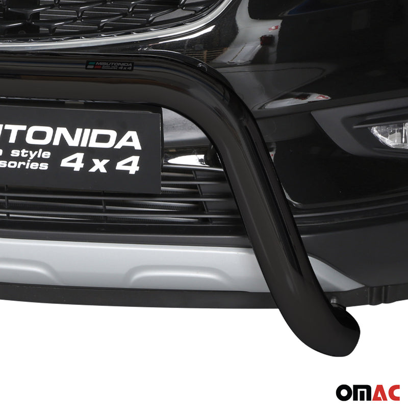 Pare-buffle Avant pour Opel Mokka X 2016-2019 76 mm en Acier Noir