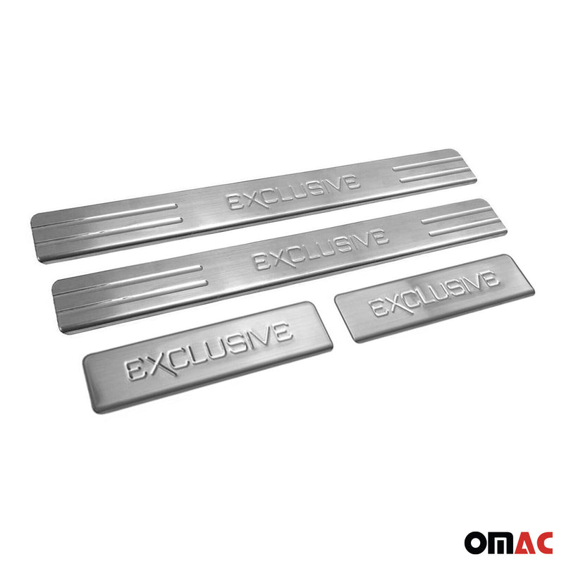 Seuils de porte pour Mazda CX-5 2017-2025 Exclusive en acier inox Chromé
