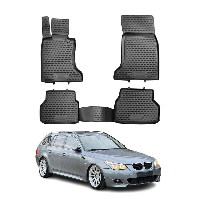 OMAC 3D Tapis de sol pour BMW Série 5 E60 E61 Berline Break 2003-2010 caoutchouc