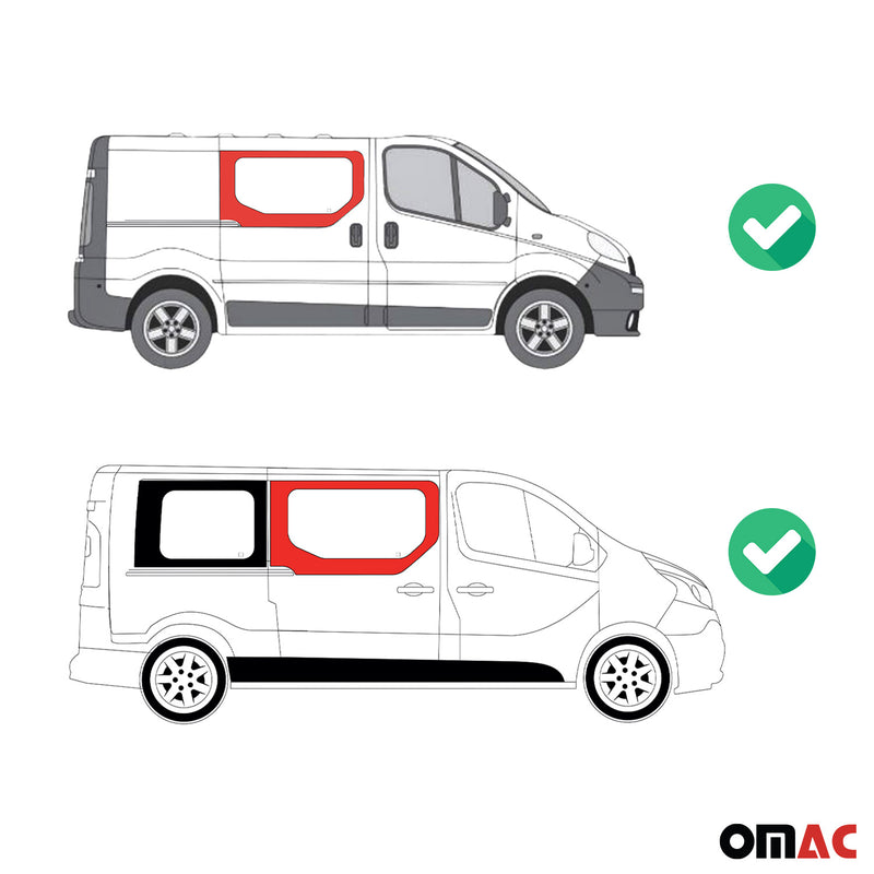 Vitre de Porte pour Nissan Primastar 2001-2014 L1 L2 Droit Avant Coulissante