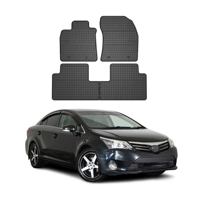 Tapis de Sol pour Toyota Avensis 2009-2018 Caoutchouc Noir