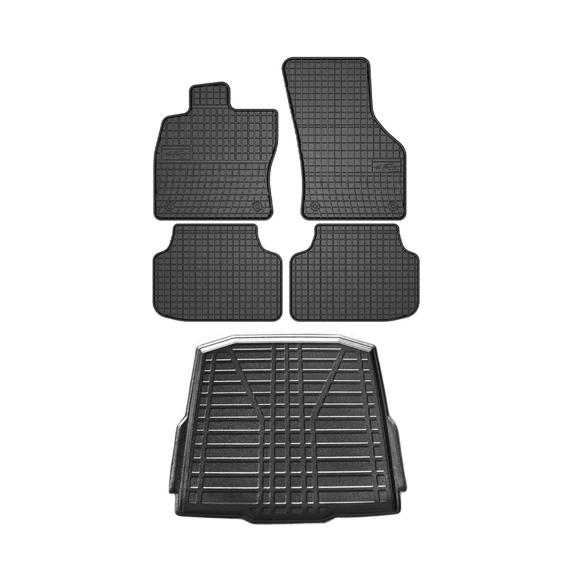 Kit Tapis de sol et coffre pour Skoda Octavia 2012-2019 TPE Noir