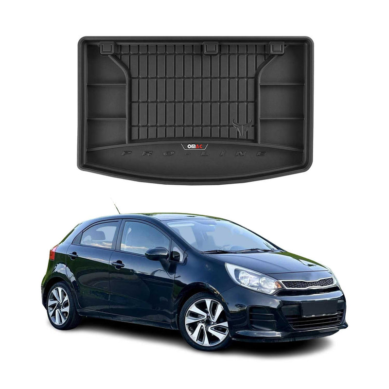 Tapis de Coffre pour Kia Rio 2011-2017 Noir TPE