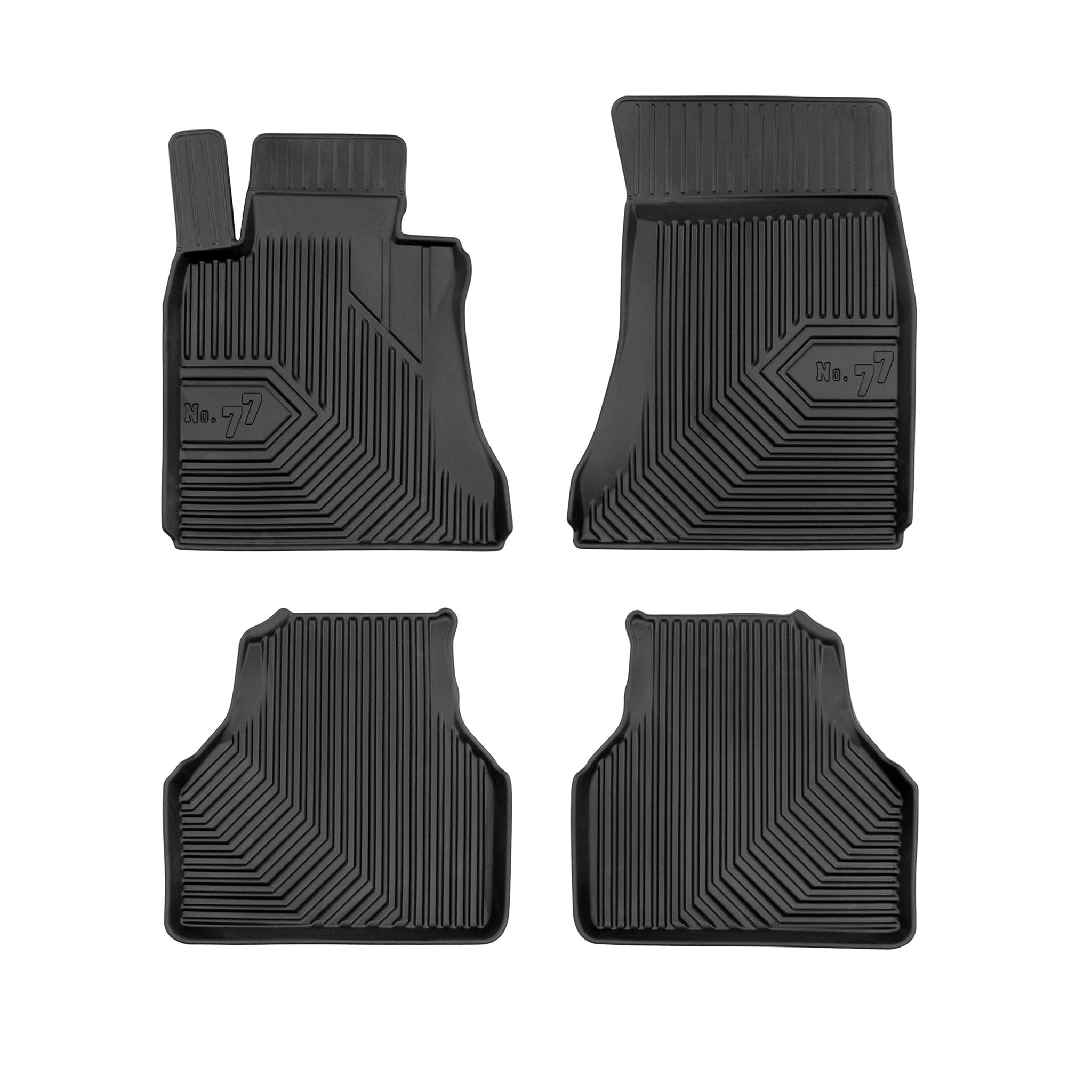 Tapis de sol pour BMW Série 7 E66 2001-2008 sauf version longue TPE Noir 4Pcs