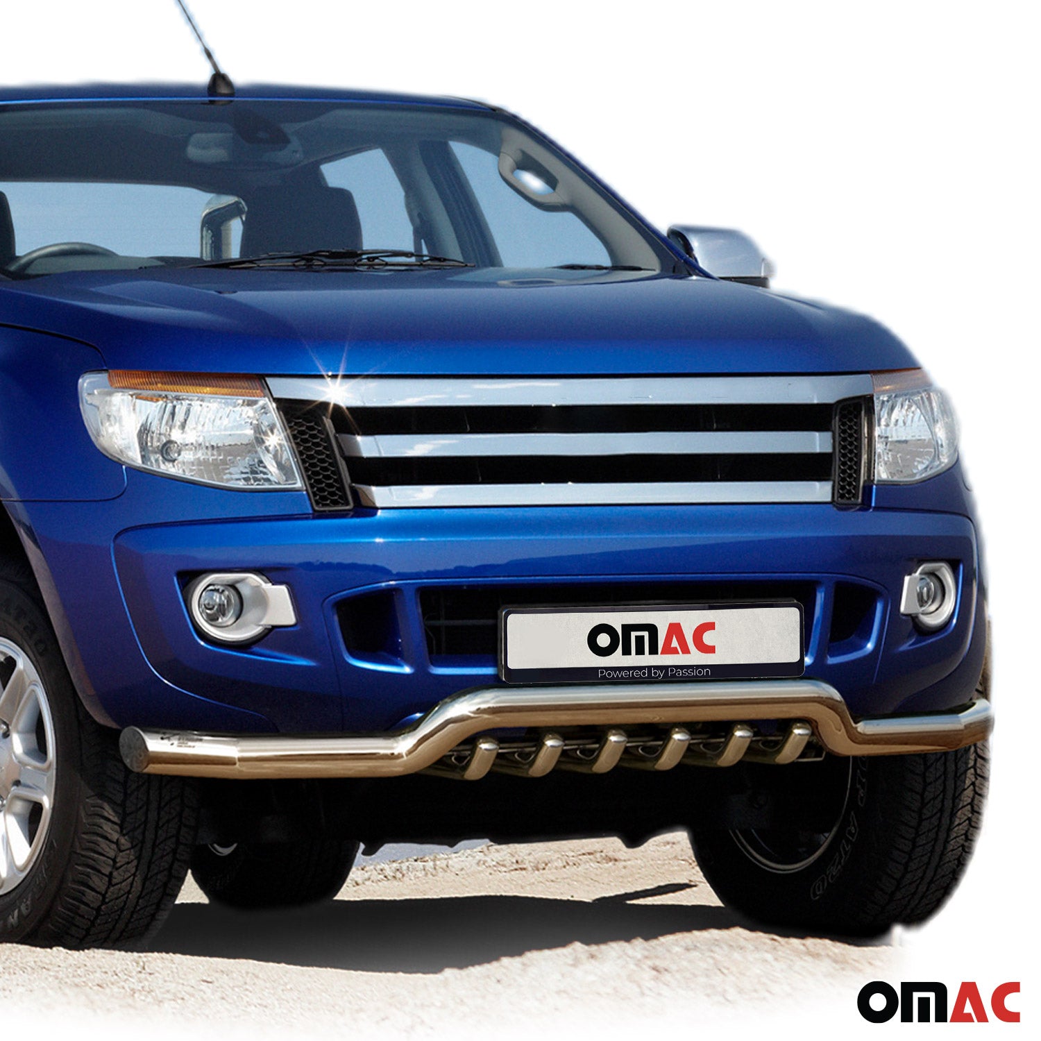 Pare-Buffle Avant Pour Ford Ranger 2011-2015 Acier Argent