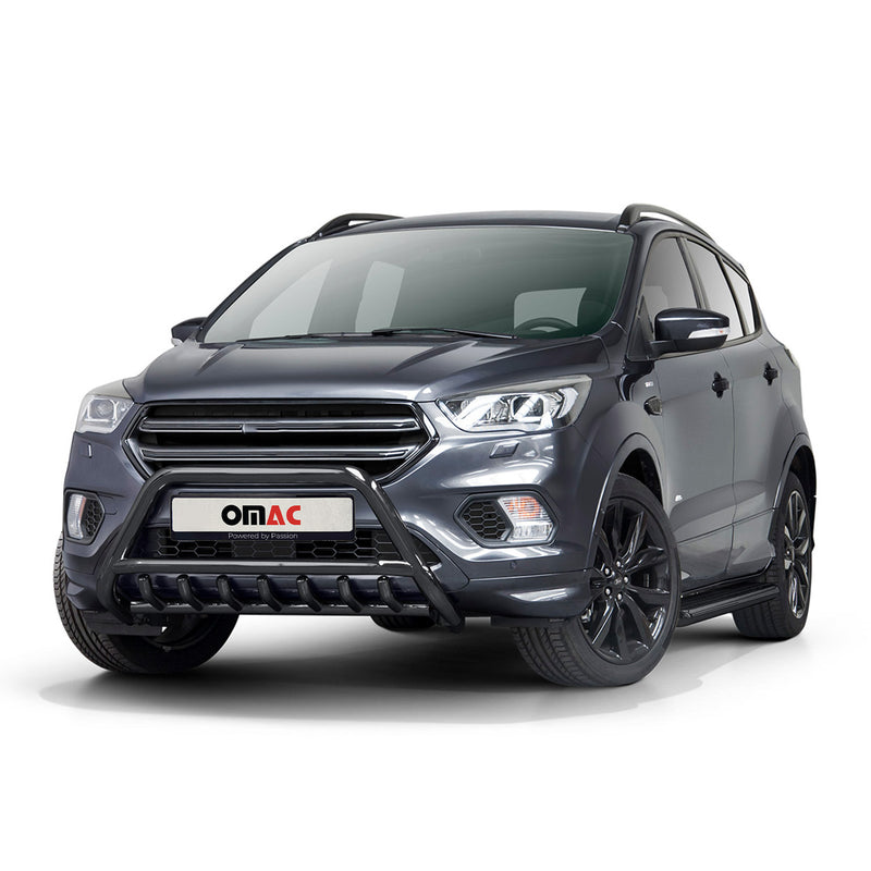 Pare-Buffle Avant Pour Ford Kuga 2017-2020 Noir Acier Inoxydable