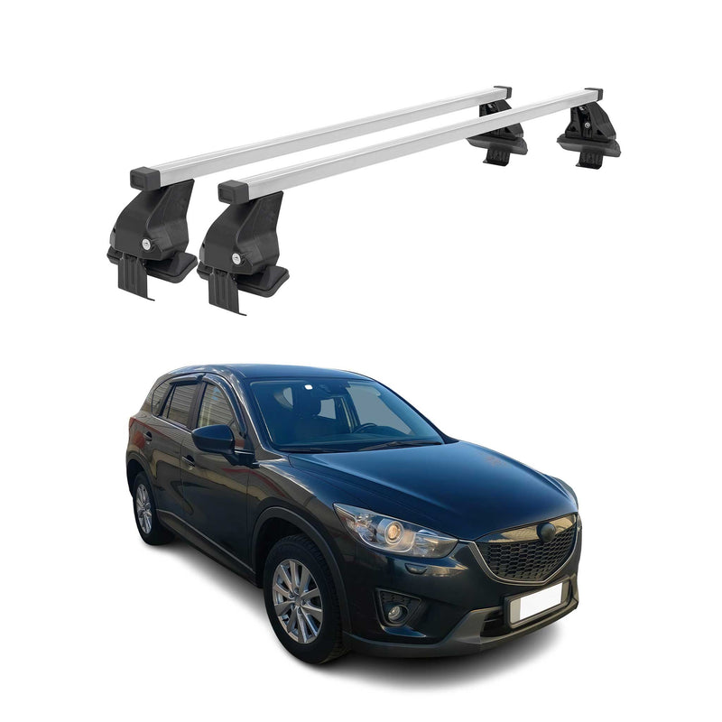 Barres de toit transversales pour Mazda CX-5 2012-2015 Acier Gris