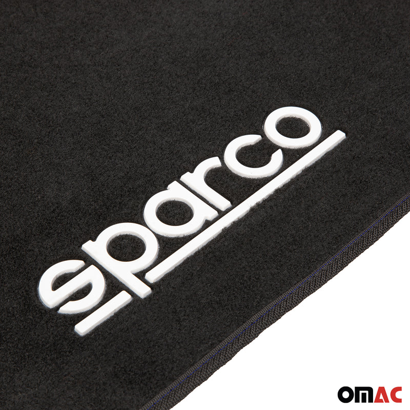 SPARCO tapis de sol tapis de voiture toutes saisons 4 pièces avec ligne Bleu