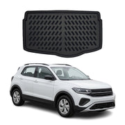 Tapis de coffre Inférieur pour Volkswagen T-Cross 2018-2027 Noir 3D en TPE