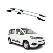 Barres de toit longitudinales pour Toyota Proace City 2019-2026 L1 Alu Gris