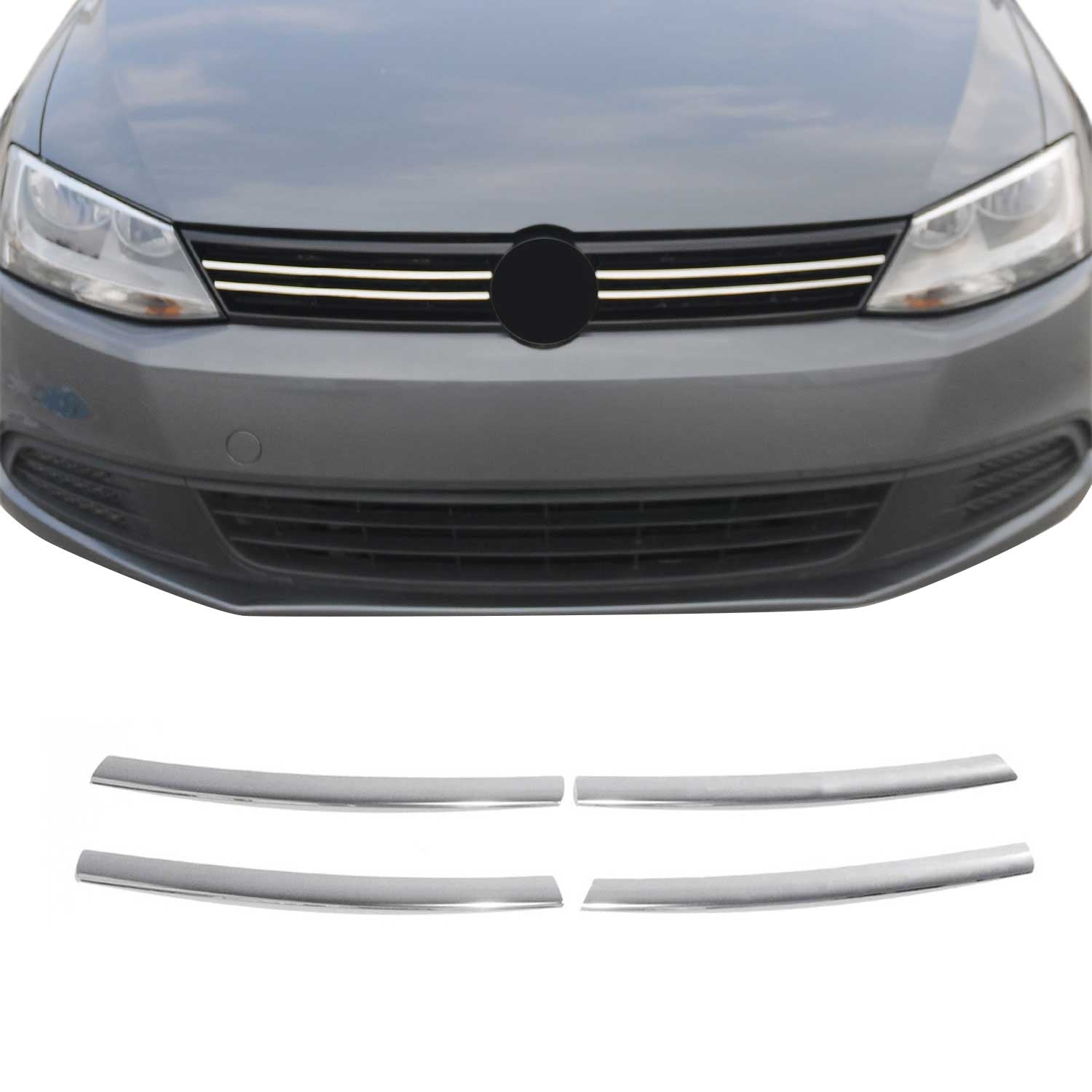 Moulure de Grille de Calandre pour VW Jetta 2011-2014 Chromé 4Pcs