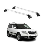 Barres de toit pour Skoda Yeti 5L 2009-2017 5P Gris Argenté 2 pièces ABE