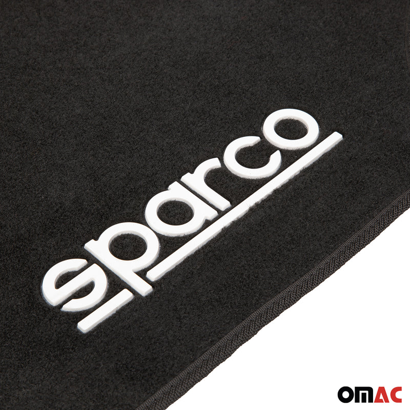 SPARCO Tapis de sol tapis de voiture toutes saisons 4 pièces avec ligne noir