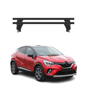 Menabo Barres de toit Transversales pour Renault Captur II 2019-2025 Alu Noir