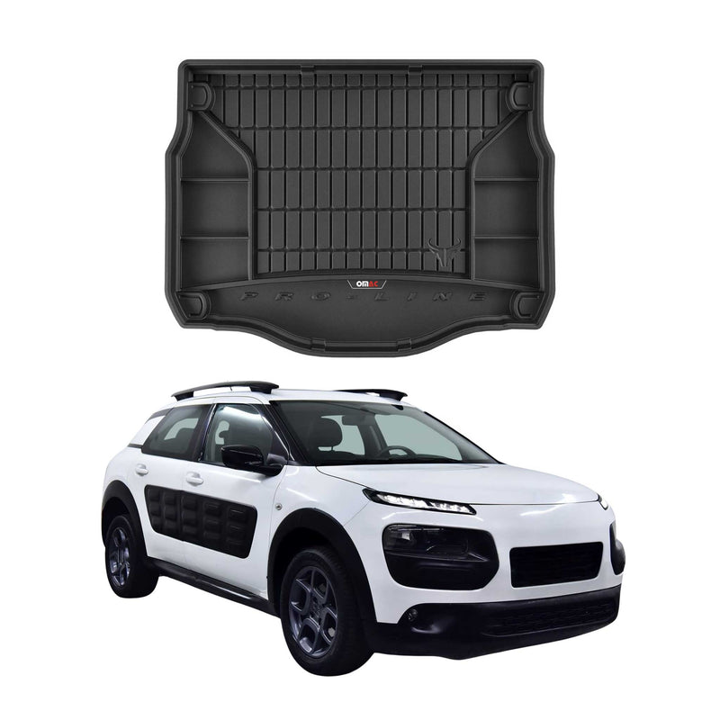 Tapis de Coffre pour Citroen C4 Cactus 2014-2018 TPE Noir
