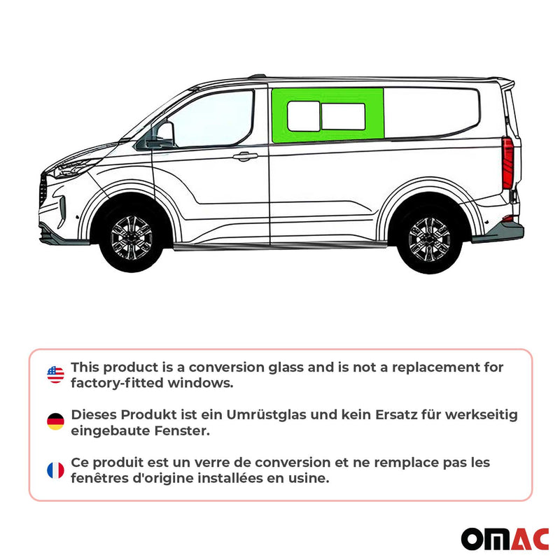 Vitre de Porte pour Ford Transit Custom 2023- L1/L2 Avant Gauche non coulissante