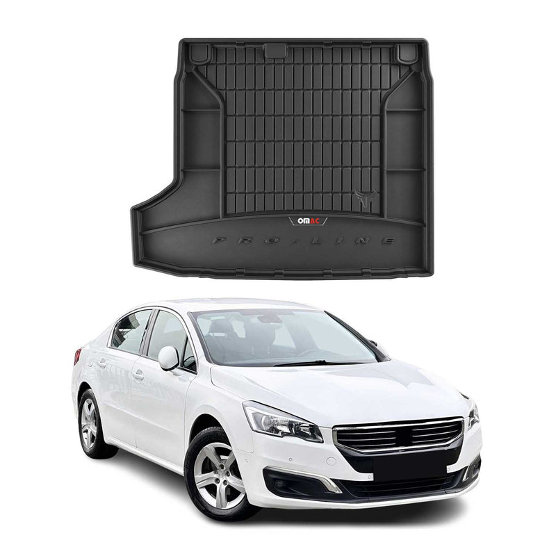 Tapis de Coffre pour Peugeot 508 2010-2018 TPE Noir
