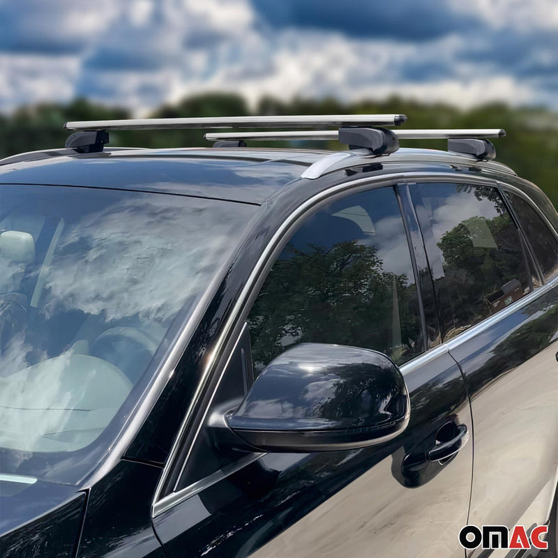 Barres de toit Transversales pour Lincoln MKC 2015-2019 ABE Aluminium Gris