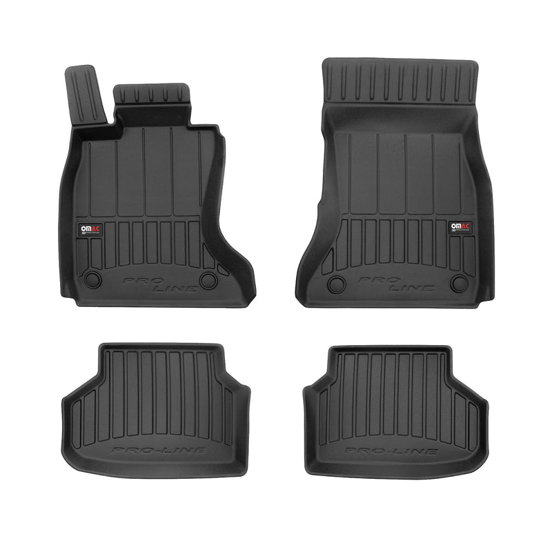 OMAC Tapis de sol caoutchouc pour BMW Série 7 F01 2008-2015 Noir Premium 4Pcs