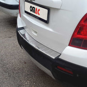 Pour Opel Mokka X 2016-2020 Protection Seuil Coffre Pare-chocs Arrière Acier Inox Chromé