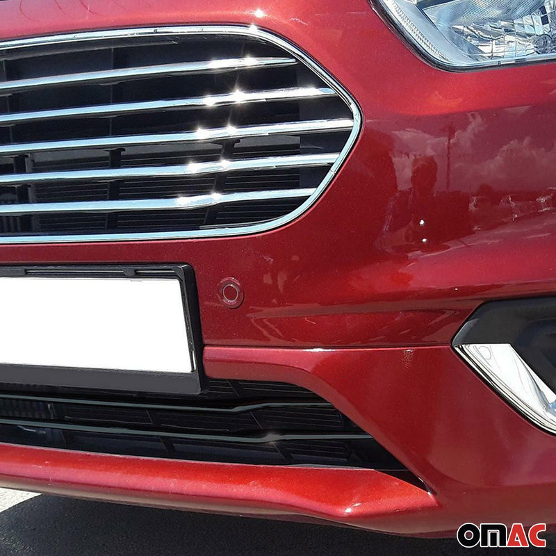 Moulure de Grille de Calandre pour Ford Transit Courier 2017-2022 en Acier 2Pcs