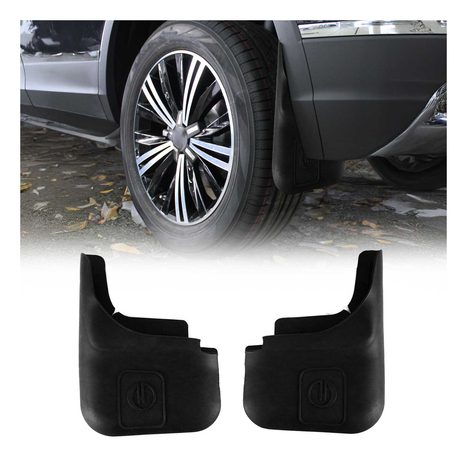 Bavettes Garde Boue pour Nissan Qashqai J11 2014-2021 Plastique Noir 2 Pcs
