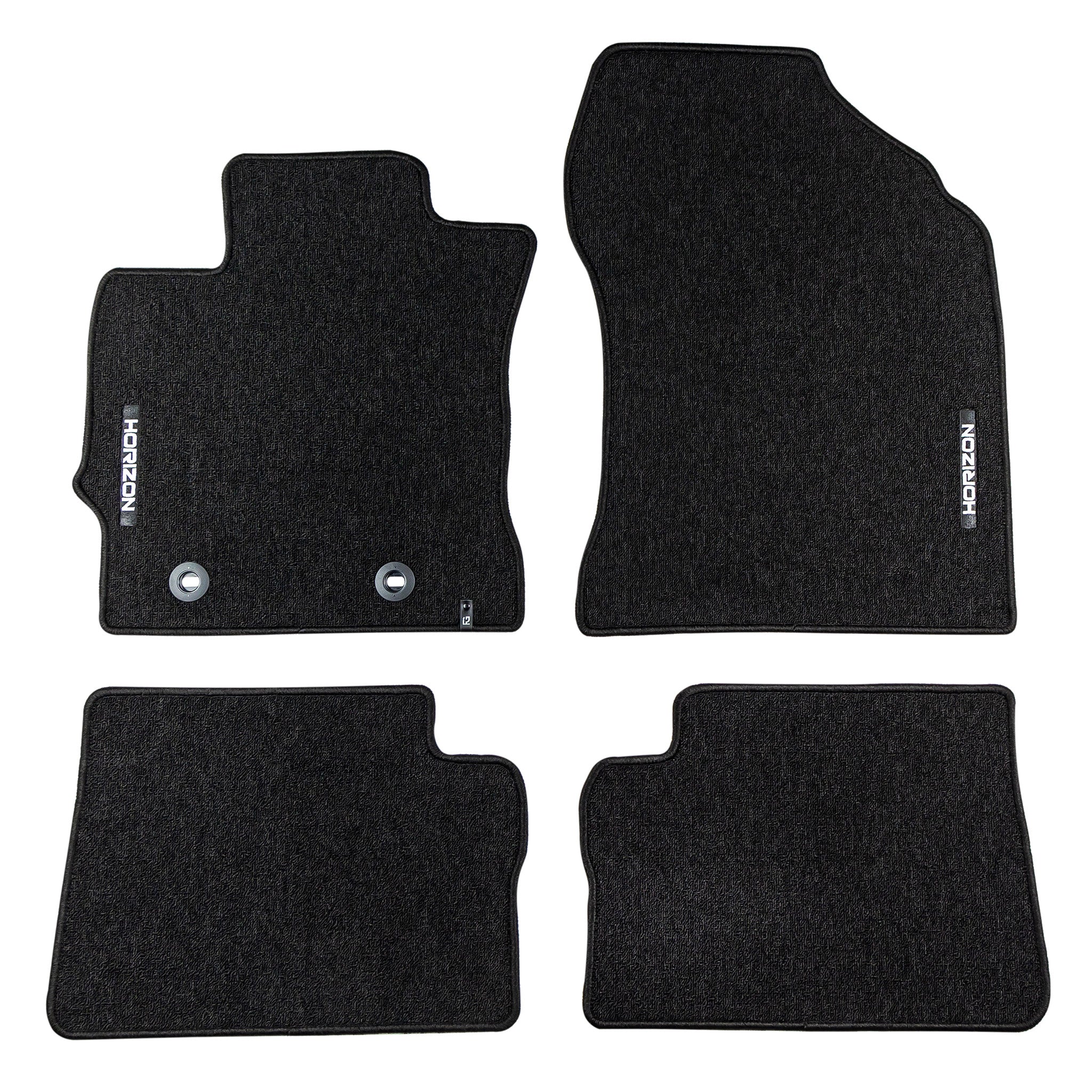 Tapis de Sol de Voiture pour Toyota Auris II 2012-2018 Velours Durable Noir 4Pcs