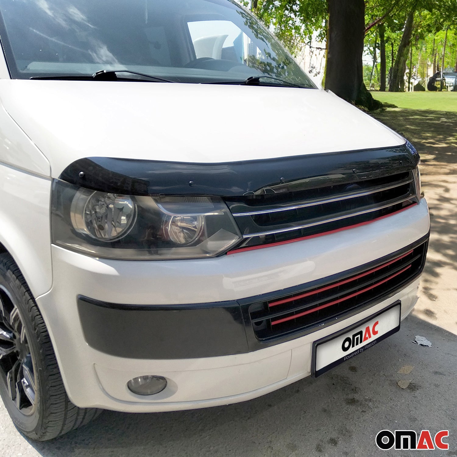 Deflecteurs d'air capot de voiture pour VW Transporter T5 2010-15 Acrylique Noir
