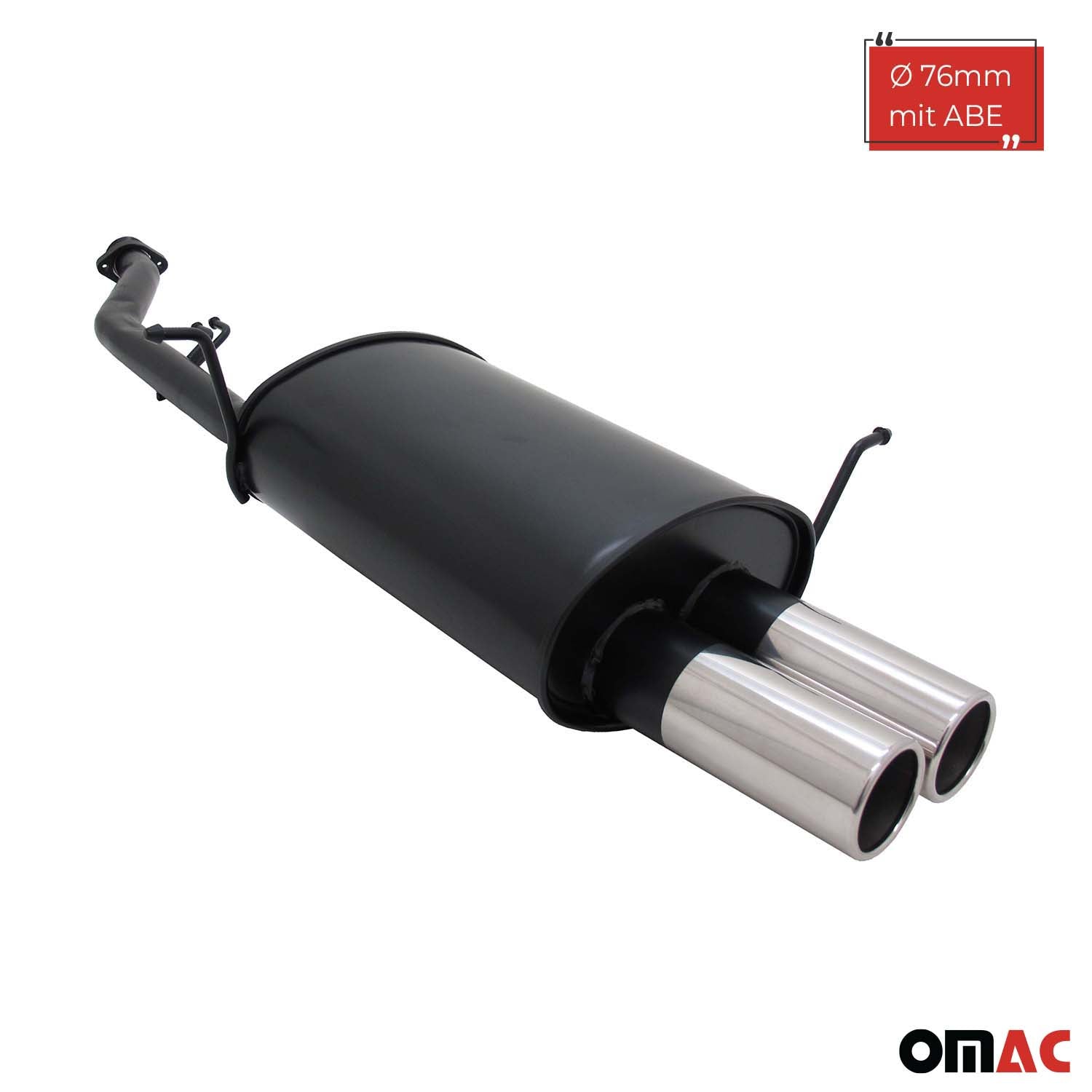 Échappement arrière sport Novus pour BMW E36 Compact 316i 2x76mm avec ABE