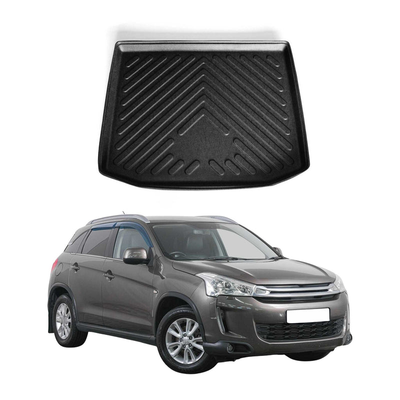Tapis de Coffre pour Citroen C4 Aircross 2012-2017 en TPE Noir