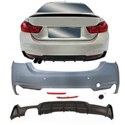 JOM Pare-choc Arrière pour BMW Série 4 F32 F33 MT Sport-Look PDC Polypropylène