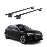 Barres de toit transversales pour Audi E-Tron 2018-2025 Alu Noir 2 pièces ABE