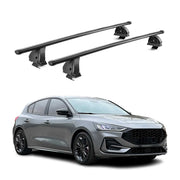 Barres de toit transversales acier pour Ford Focus IV HB Break 2018-2025 Noir 2x