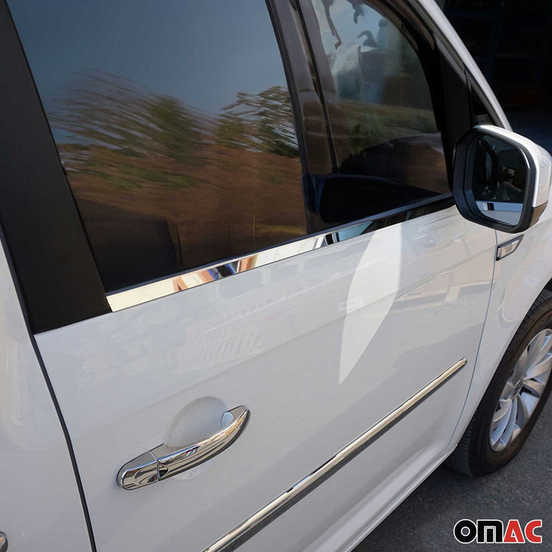 Baguettes pour contour latérales pour VW Caddy 2015-2020 en acier inox chrome