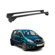 Barres de toit Transversales pour Lancia Musa 2004-2012 Aluminium Noir