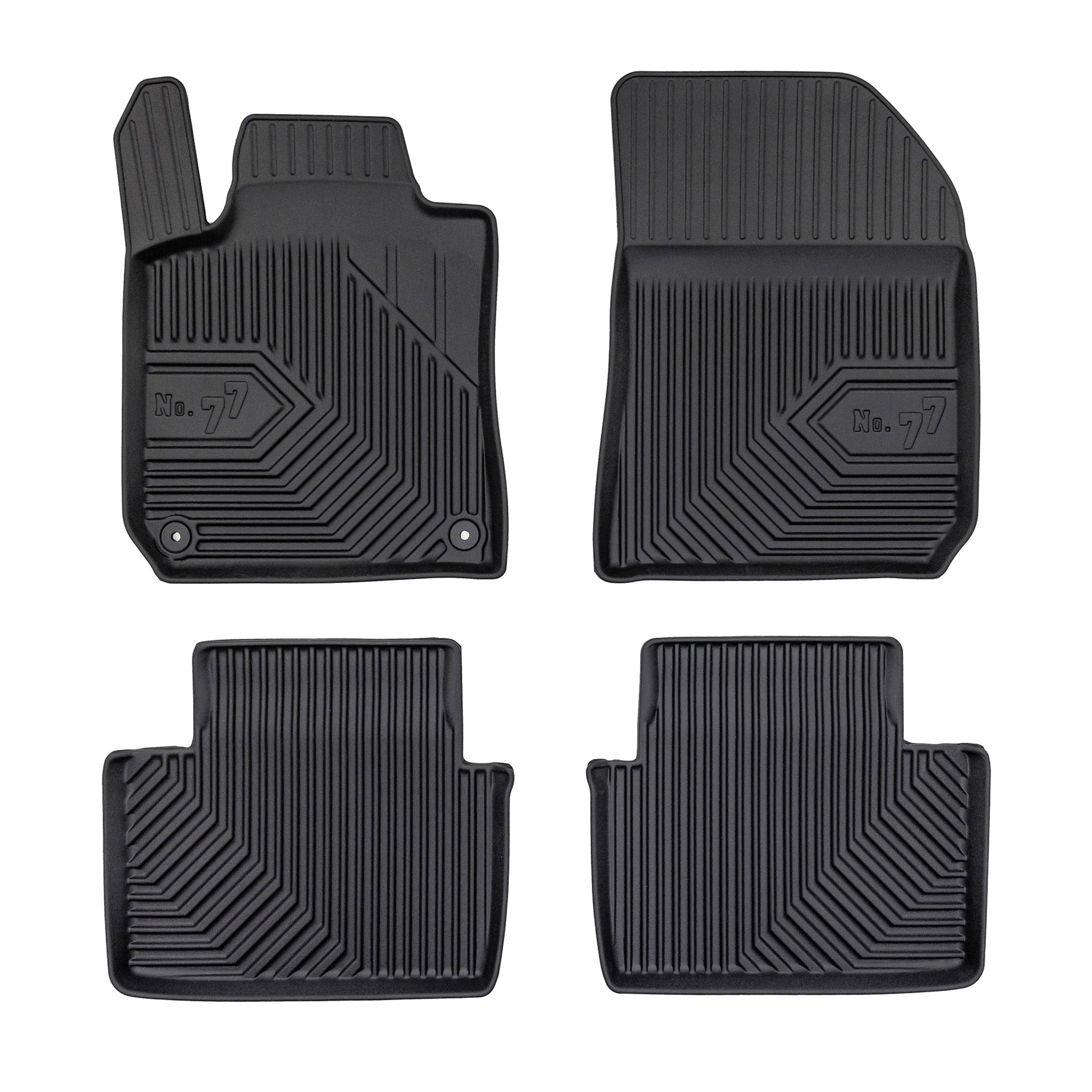 Tapis de Sol de Voiture No.77 pour Peugeot 308 II Break 2013-2021 TPE Noir 4Pcs