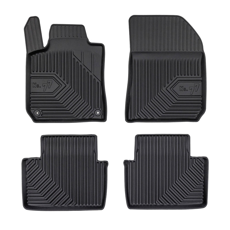 Tapis de Sol de Voiture No.77 pour Peugeot 308 II Break 2013-2021 TPE Noir 4Pcs