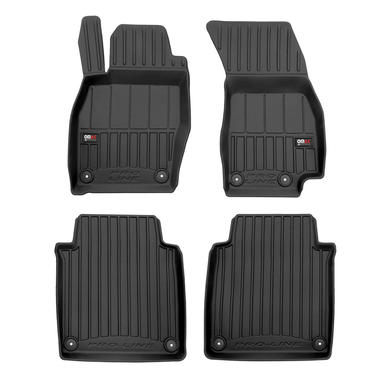 OMAC Tapis de sol caoutchouc pour Audi A8 S8 D5 Long 2017-2024 4Pcs Noir Premium