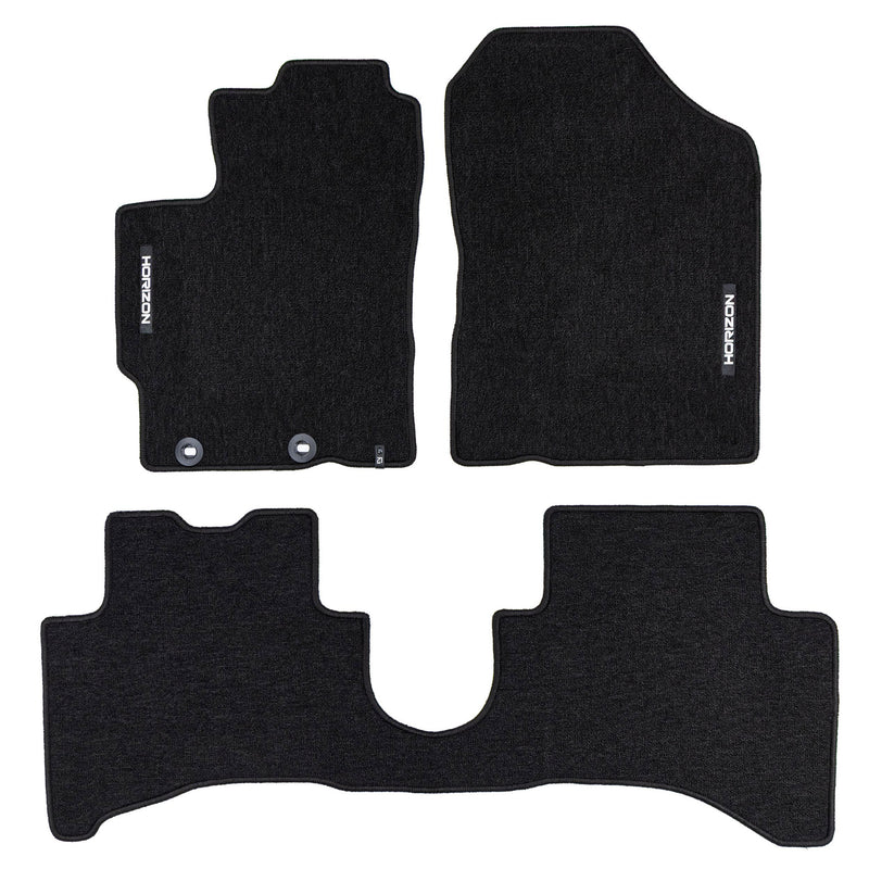 Tapis de Sol de Voiture pour Toyota Yaris Hybrid HB 2011-2020 Velours Noir 3Pcs