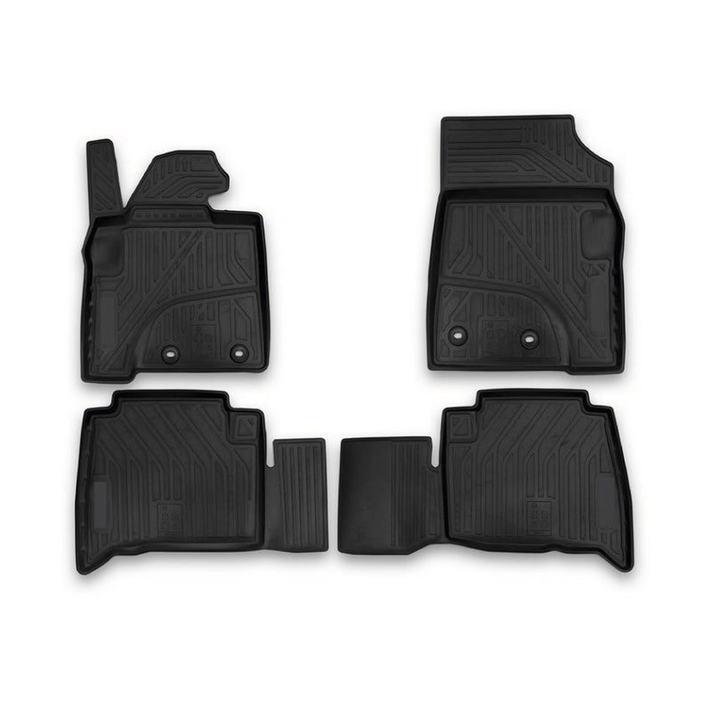 Tapis de sol pour Lexus LX 570 2015-2024 en caoutchouc TPE 3D Noir 4Pcs