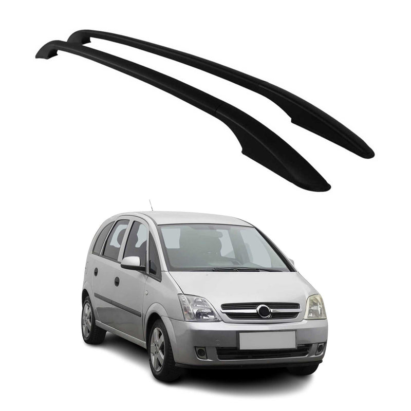 Barres de toit longitudinales pour Opel Meriva 2003-2010 en alu noir