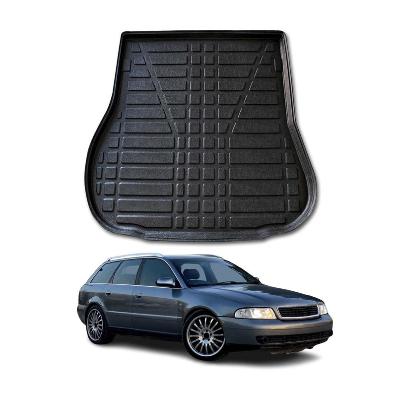 Tapis de coffre pour Audi A4 B5 Break 1994-2001 caoutchouc TPE Noir
