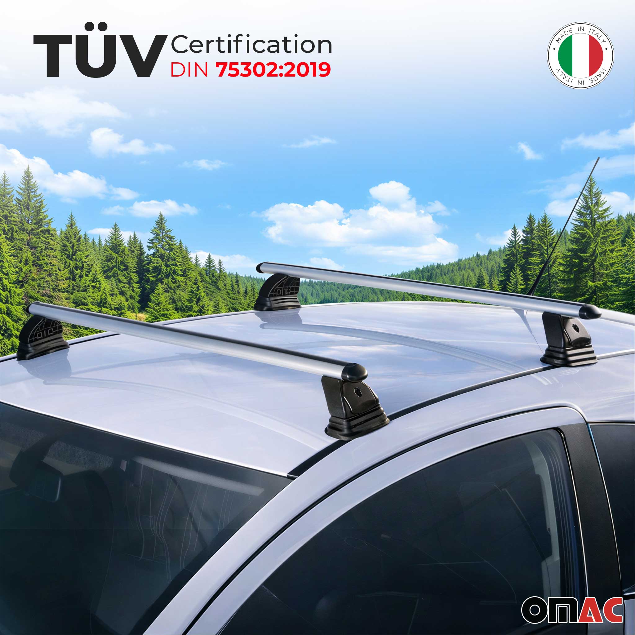 Barres de toit transversales Alu pour Mazda CX-7 2006-2012 TÜV 75 kg Gris 2Pcs