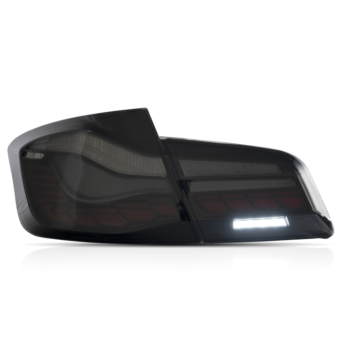 JOM OLED/LED Feux Arrière pour BMW F10 Berline 2010-2017 Rouge Foncé Fumé