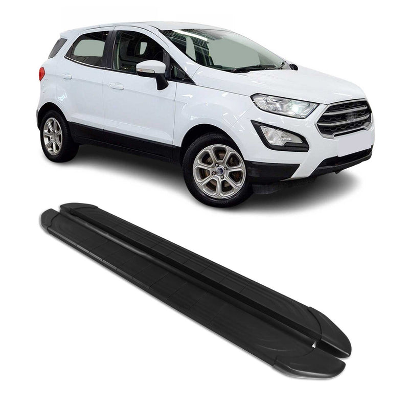 Marchepieds Latéraux pédale pour Ford Ecosport 2013-2024 2Pcs Aluminium Noir
