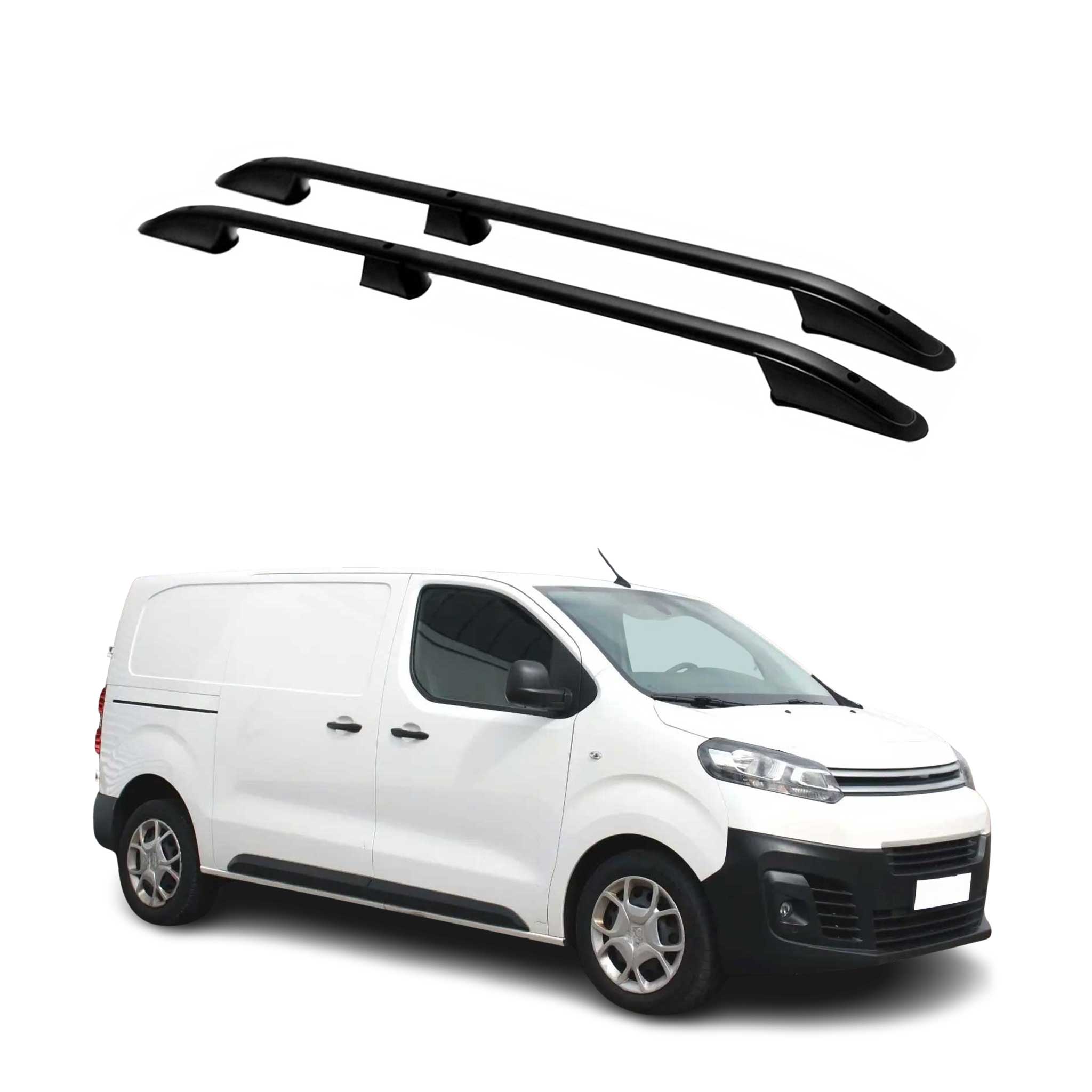 Barres de toit longitudinales pour Citroen Jumpy / Space Tourer 2016-25 L2 Noir