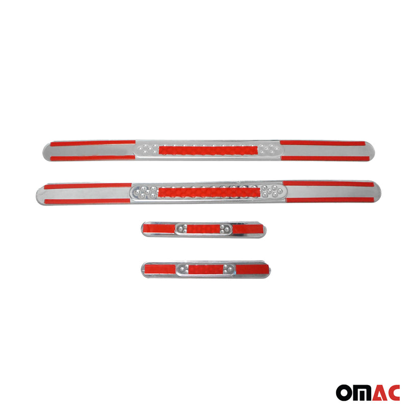 Seuils de porte pour Dacia Duster 2010-2025 50x3,5 cm & 17,5x2,5 cm Chromé 4x