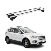 Barres de toit Transversales pour Ford Kuga II 2012-2019 TÜV Aluminium Gris 2Pcs